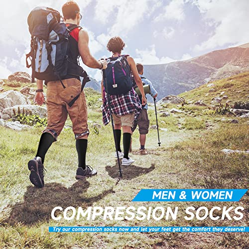 Image of Toeless Compression Socks 15-20 mmHg, 2 Pairs open toe Knee High Support | reduce leg fatigue, and keep feet comfortable for travel, pregnancy, nurses, running