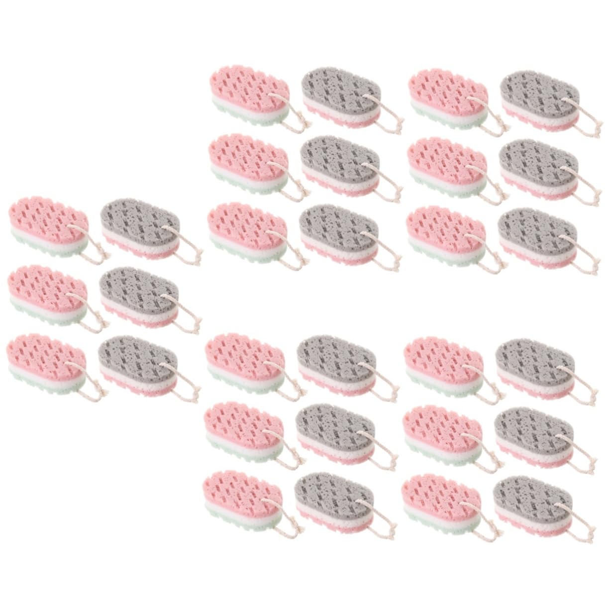 Healvian 5 Set di Spugne Esfolianti per Il Bagno per La Pulizia del Corpo per Uomini E Donne con Spazzola per 6 Pezzi*5