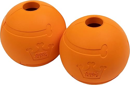 Vista 8 de Chew King Perro 2.5 pulgadas sabor tocino bolas de goma paquete 3 razas grandes
