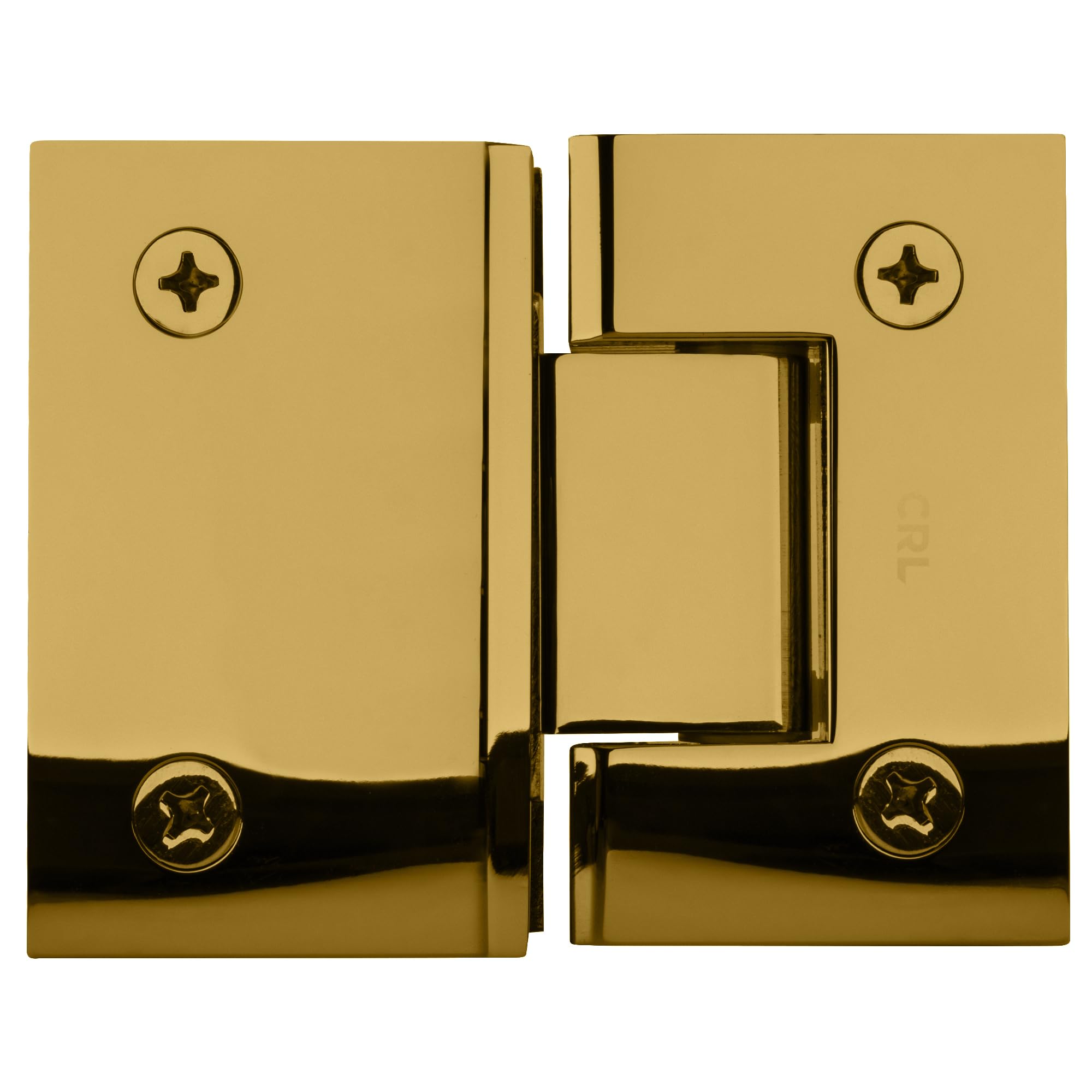 CRL Geneva 180 Series Polished Brass 180º Glass-to-Glass Standard