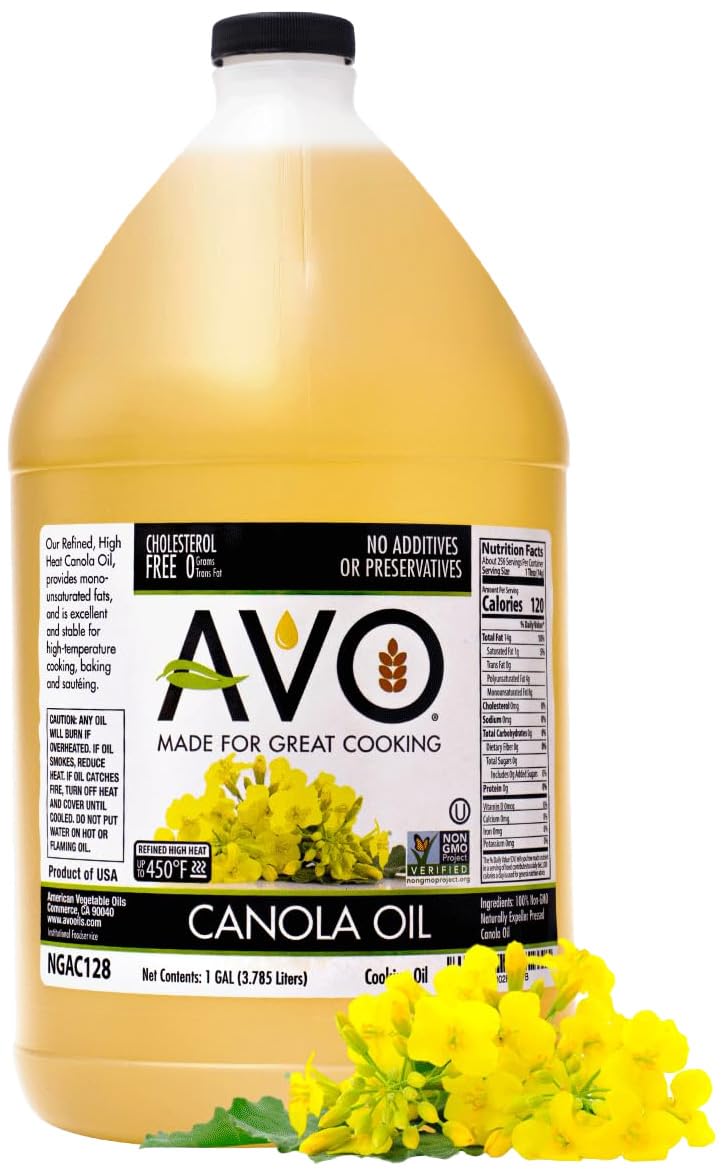 AVO NON-GMO Certified Expeller Pressed Canola Oil - 1 Gallon