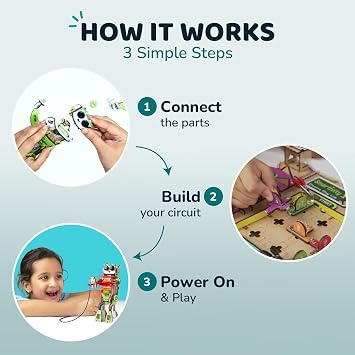 Smartivity Electro Play Lab for Kids Ages 8, 9, 10, 11, 12, 13, 14 Years Old I Electricity Kit with 9 Circuits Experiements & DIY Robot | STEM Science Project Kit | Birthday Gift for Boys & Girls