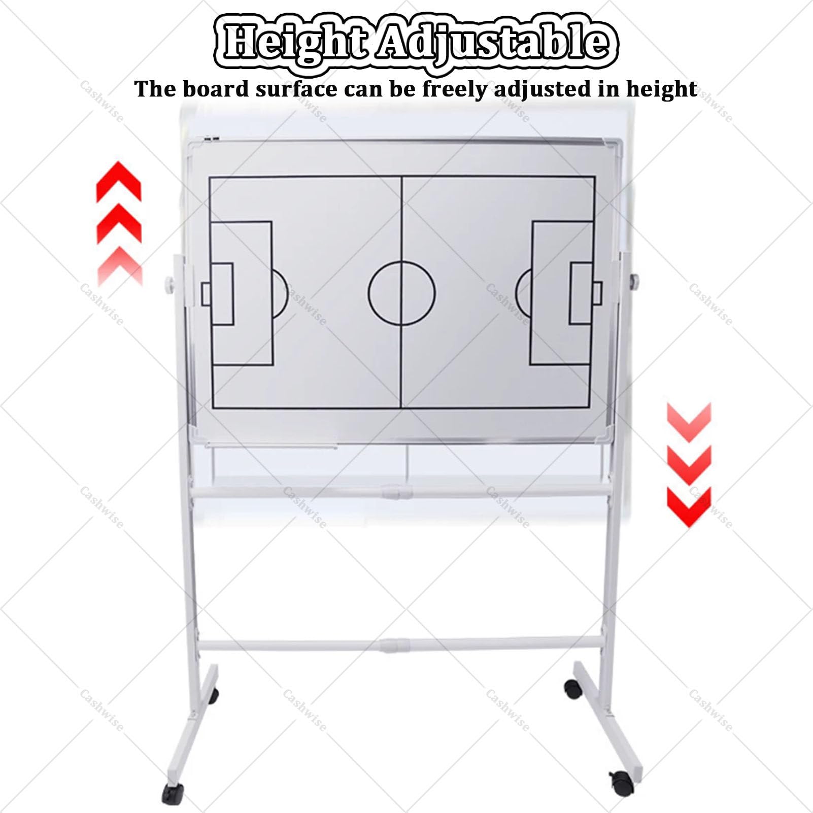 Lavagna magnetica per allenatori fronte/retro, grande display tattico con ruote per pallacanestro, calcio, allenamento quotidiano e distribuzione tattica