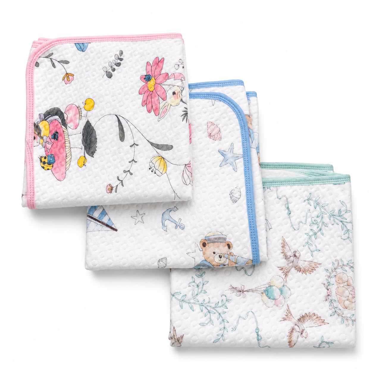 Muslin Cotton Waterproof Baby Dry Sheet, Soft & Reusable Bed Protector | Tiny Clove Closet (Blue)-image-36