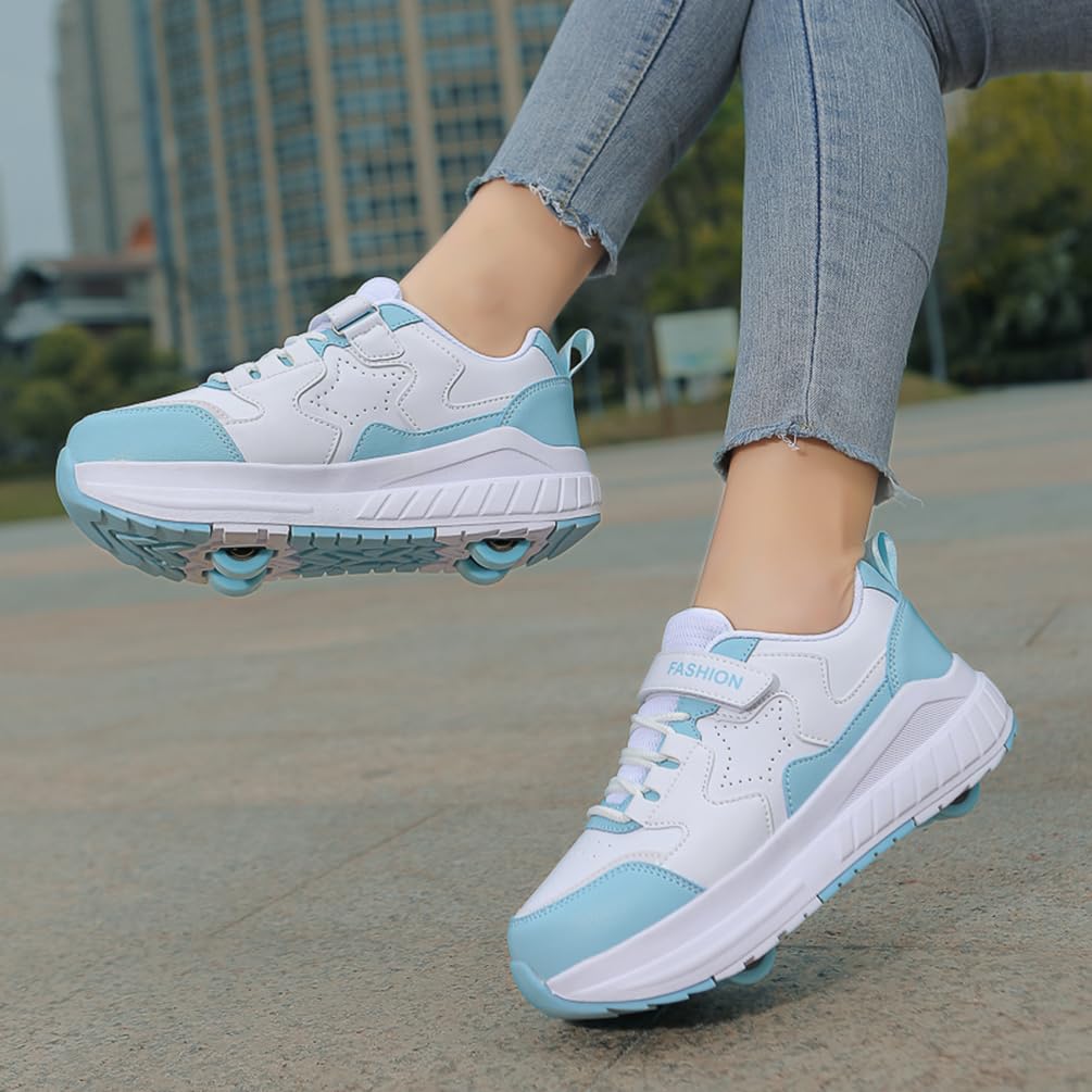 Dziewczęce buty na kółkach dla chłopców buty do deskorolki dla dzieci 2 w 1 wielofunkcyjne buty na rolkach buty na rolkach buty damskie, Rolka S3, 39 EU