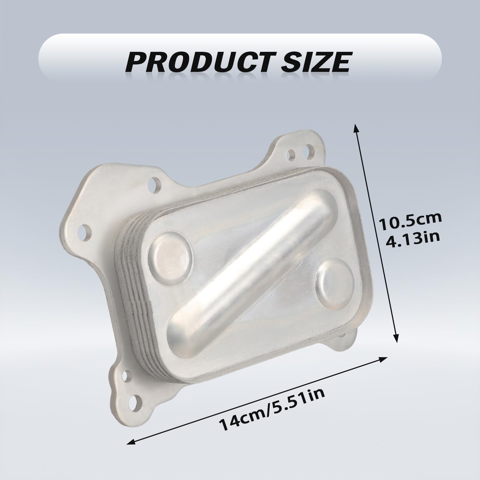 Intercambiador de Calor del Enfriador de Aceite del Motor 1.3 (650034-73500434). Compatible con Point II (2003-2012), Ypsilon II (2003-2011), Panda II (2003-2013 y otros).