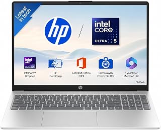 HP 15, Intel Core Ultra 5 125H (16GB DDR5, 1TB SSD) FHD, IPS, 15.6''/39.6cm, Win11, M365 Basic(1yr)*Office24, Silver, 1.65... Price In India