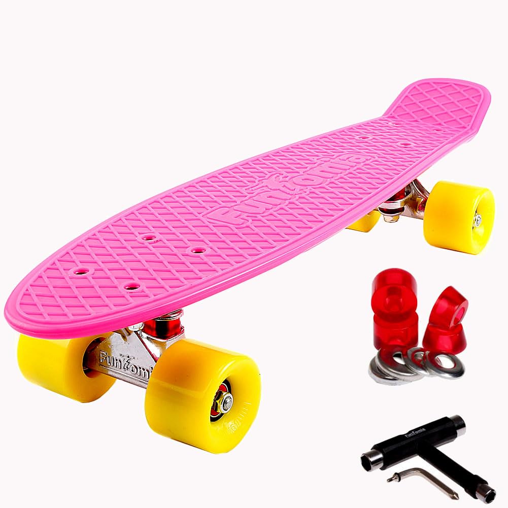 FunTomia Mini Board monopatín Skateboard 57cm - con o sin LED Ruedas - Wheel 59mmx45mm (82A) - Rodamiento ABEC-11 — view 25