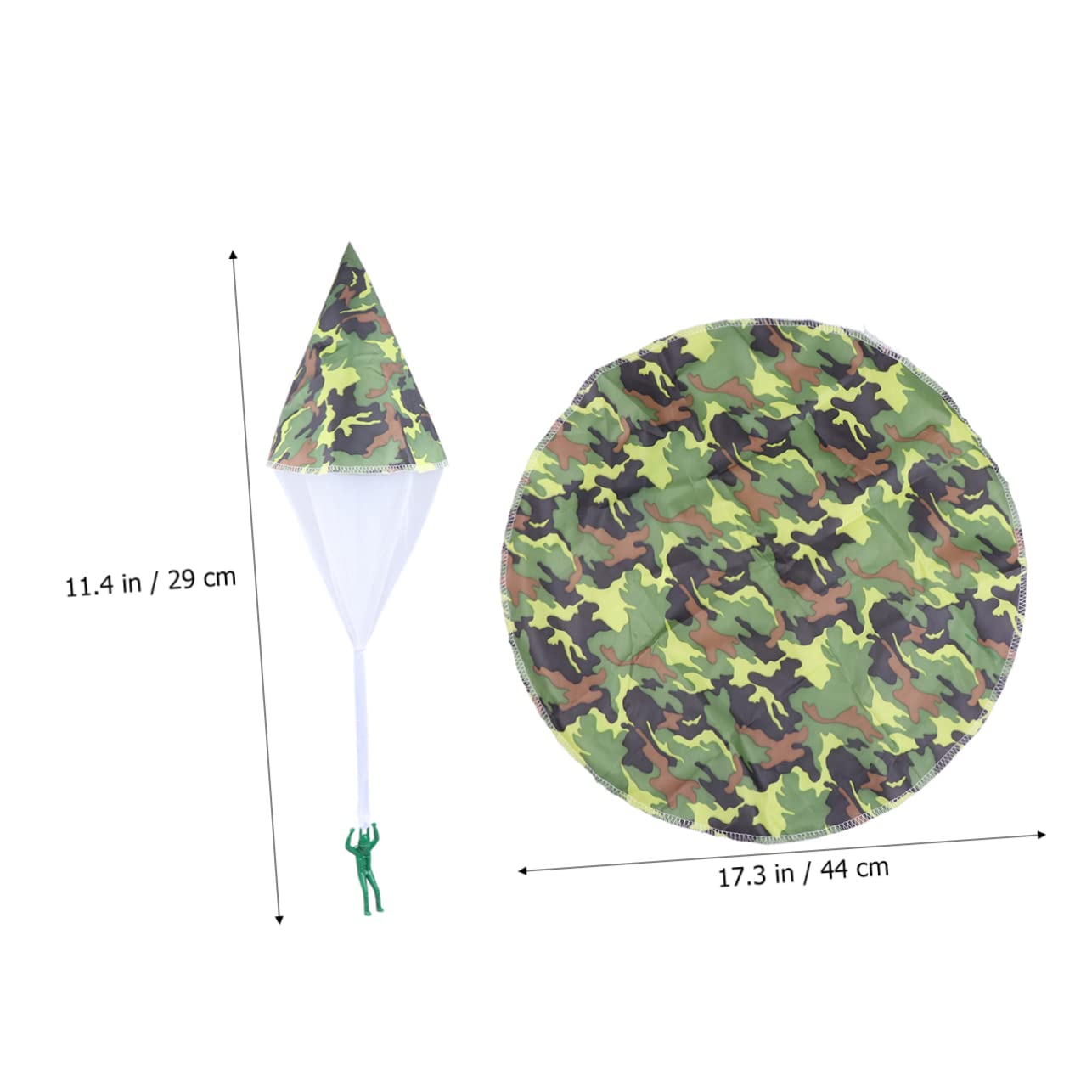 KOMBIUDA 2pcs Mini Soldier Parachute Toys Kids Equipment Material Fly Toys for Boys Girls