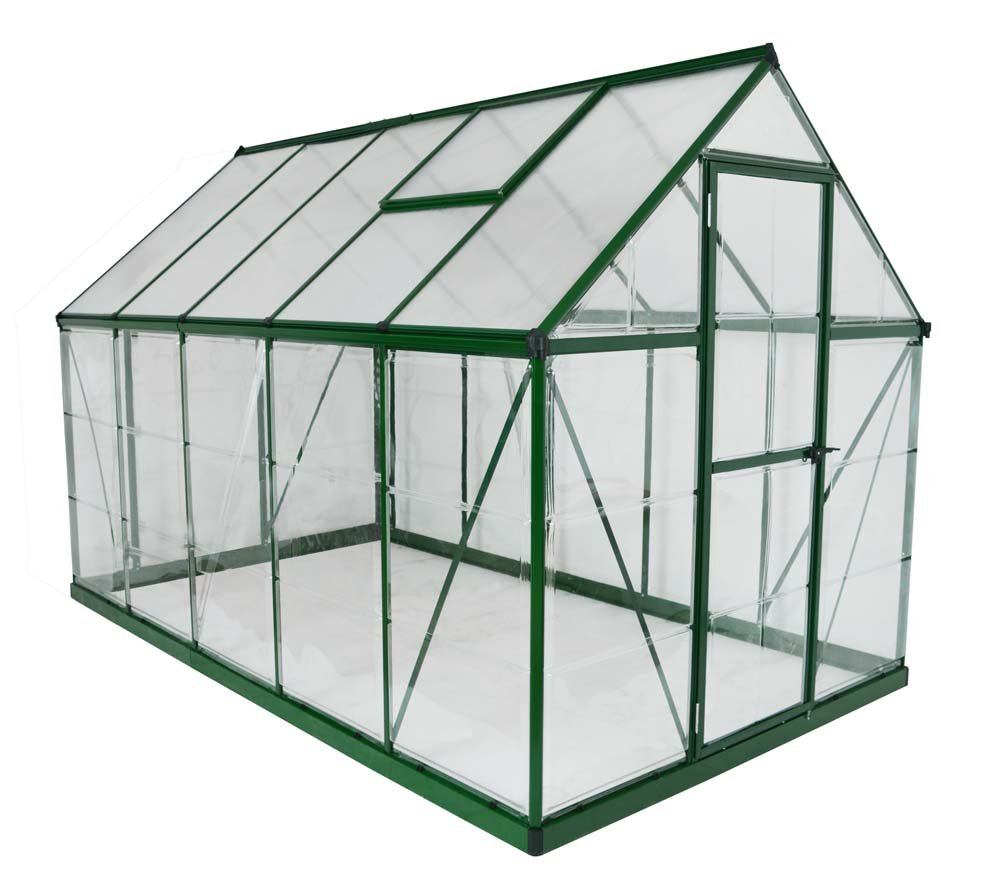 Palram Komplett-Set: Gewächshaus Hybrid 208 cm Grün Treibhaus Garten