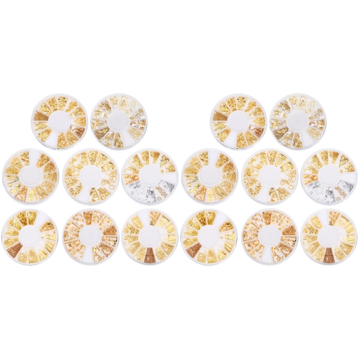 LALAFINA 2sets 3d Nail Art Studs Jewelry Decorations Diy Manicure Accessories for Nails Elegance Rivet Charms Decoration for 8boxes*2