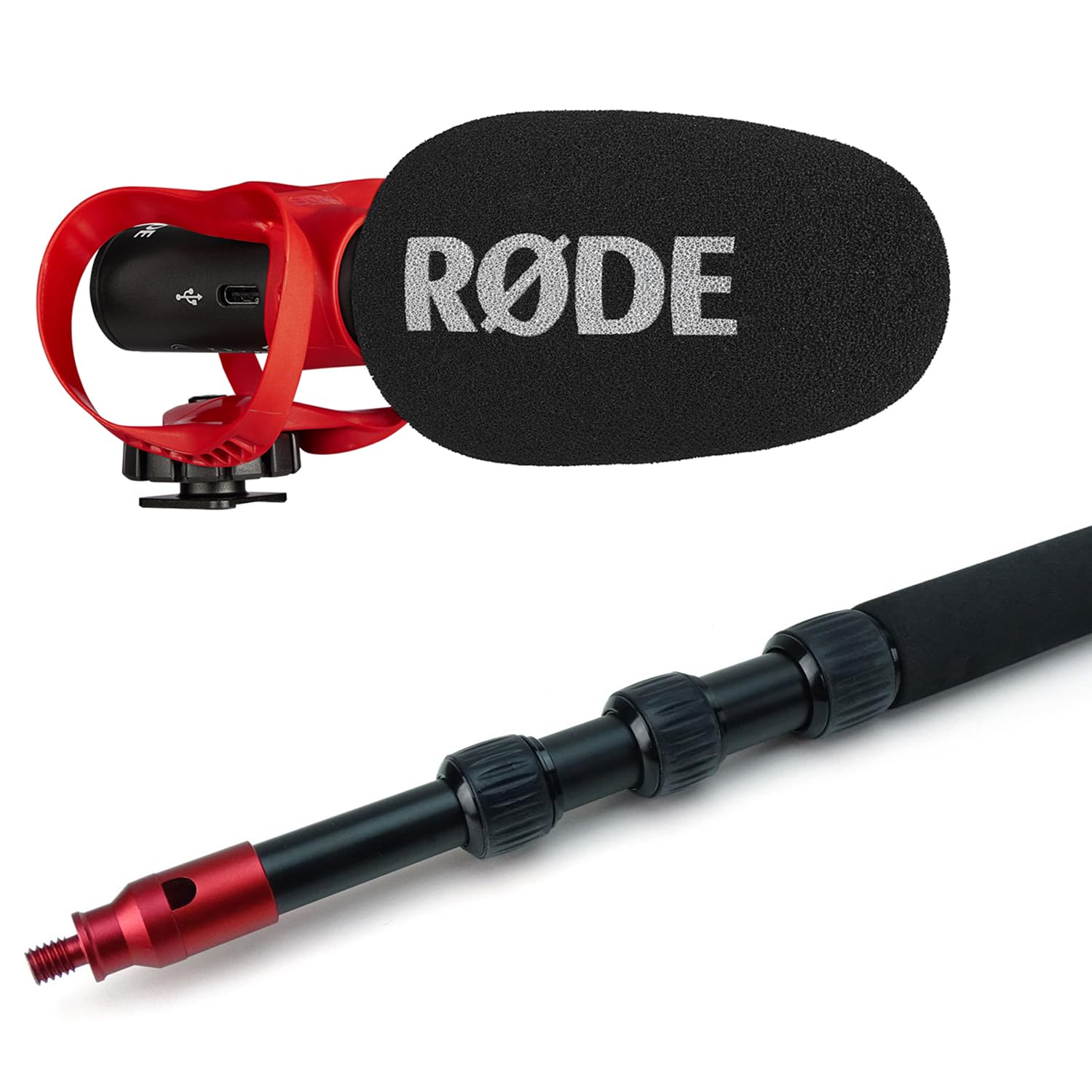 Rode Videomic Go II Helix - Microfono direzionale USB con Keepdrum Boompole