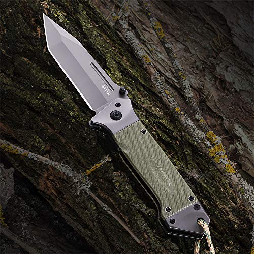 Bundle Of 2 Items - Pocket Knife - Survival Military Foldable Knife - Best Outdoor Camping Hunting Bushcraft Edc Folding Knife - Ninja Assisted Opening Knife - Work Knife Birthday Christmas Gifts #TOP5