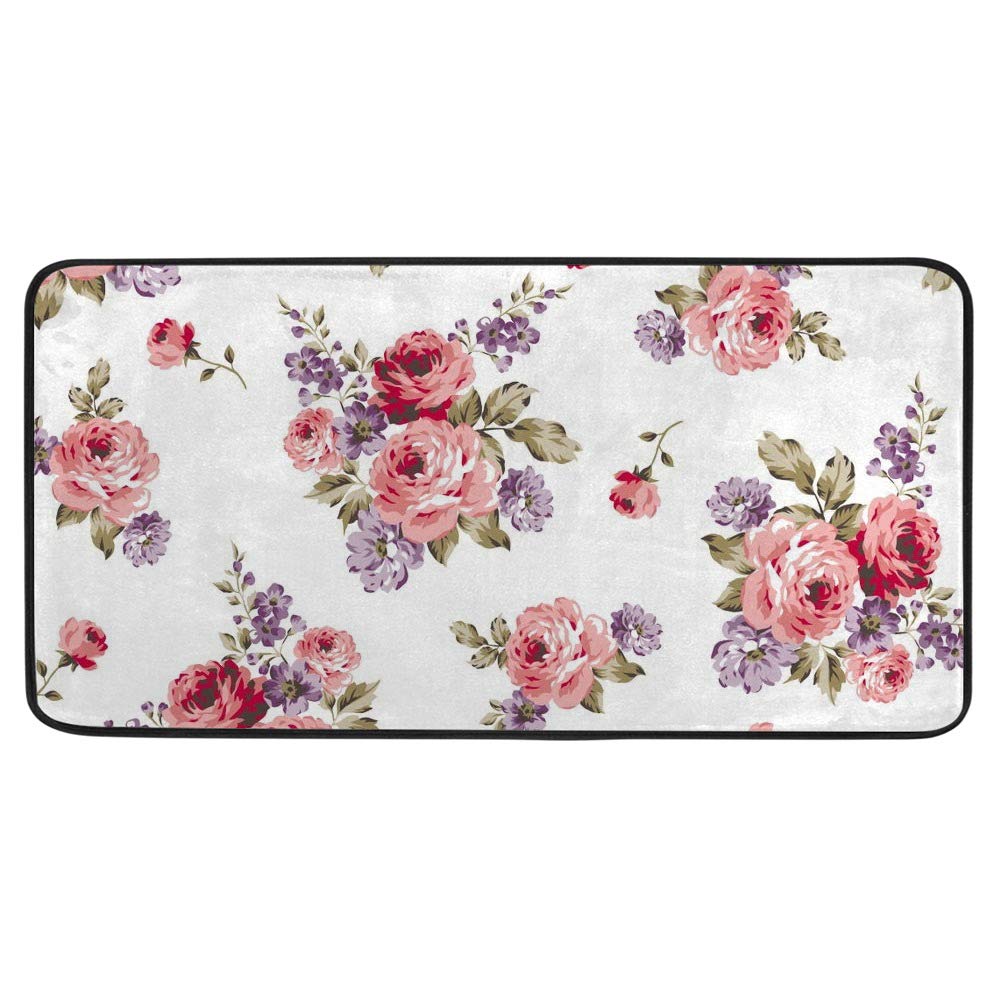 Tapis de cuisine antidérapant rose idéal pour cuisiner sans fatigue