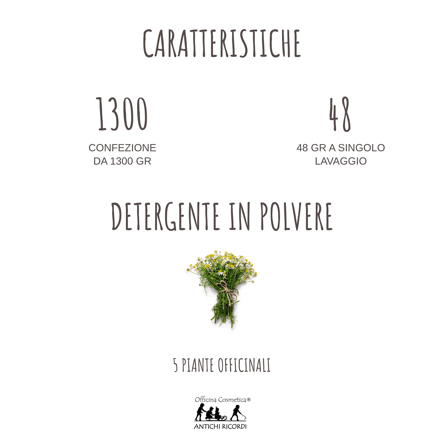 Detersivo per Bucato in Polvere per Lavatrice 1,3 kg