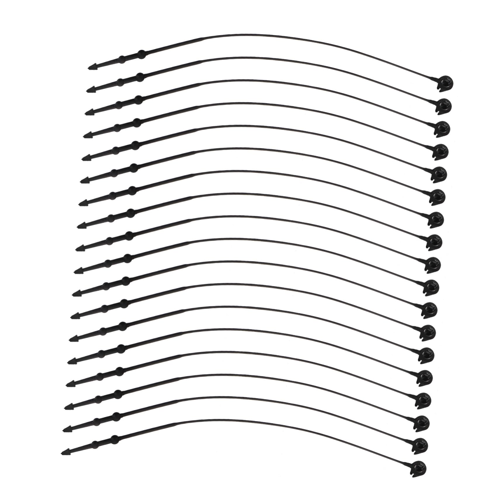 CHILDWEET 5000pcs Plastic Sling Price Tag Fasteners Black Security Loop Black Tags Fastener Plastic Tag Fastener Security Loop for Store Plastic Fasteners Tag Tags Loop Fasteners