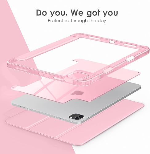 Miniatura 3 de VIKESI Funda para iPad Pro 12.9 6543 generación (lanzada en 2022202120202018), Marco de TPU a prueba de golpes, Porta lápices incorporado, Auto