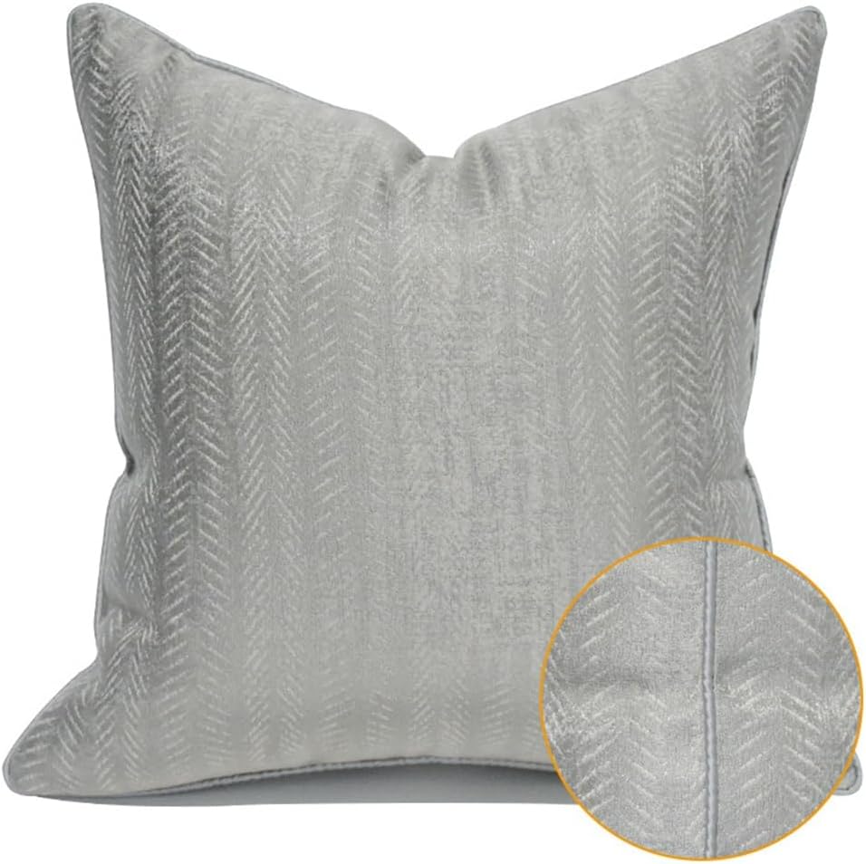 HBJWOV Chinese Gray Striped Throw Pillow Hotel Home Bedroom Bed by The Bag of Case