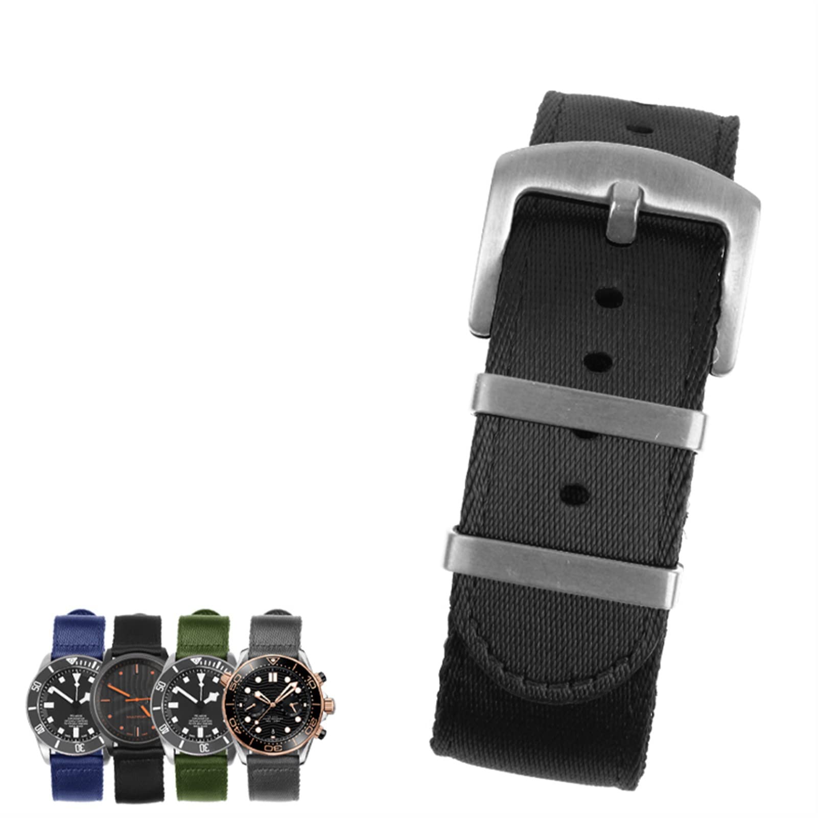 Bracelet en nylon nato 22 mm souple anti-irritation