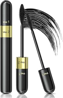 Vibely Mascara, 5x Longer Waterproof Mascara 2 in 1 Lash Cosmetics 4D Silk Mascara, No Clumping, Long-lasting Thrive Black Mascara