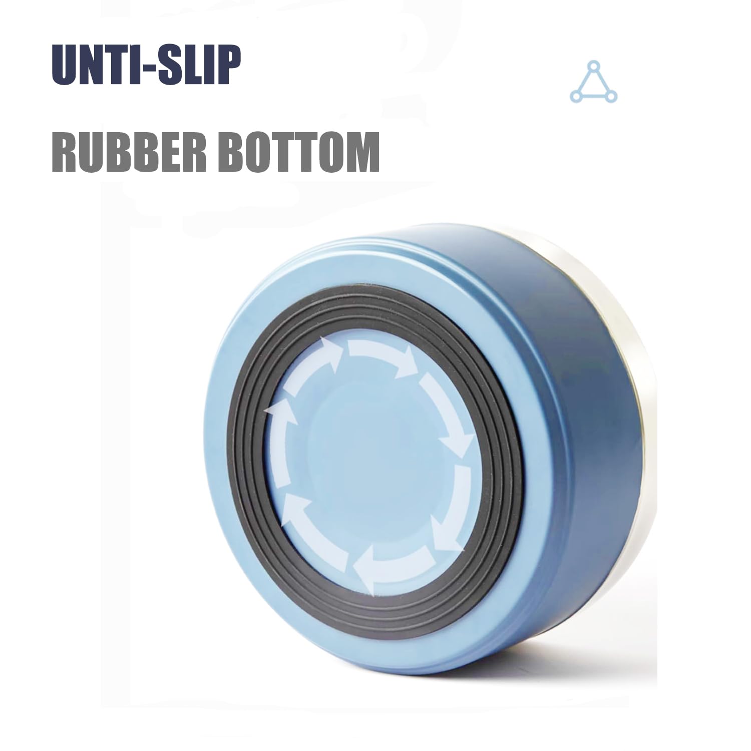 Craftsboys Dog Bowl, Dog Food Water Bowl with Non-Slip Rubber Base, Stainless Steel, Double Wall Small Medium Large Dogs, 32oz, Pack of 2 (Light Blue)