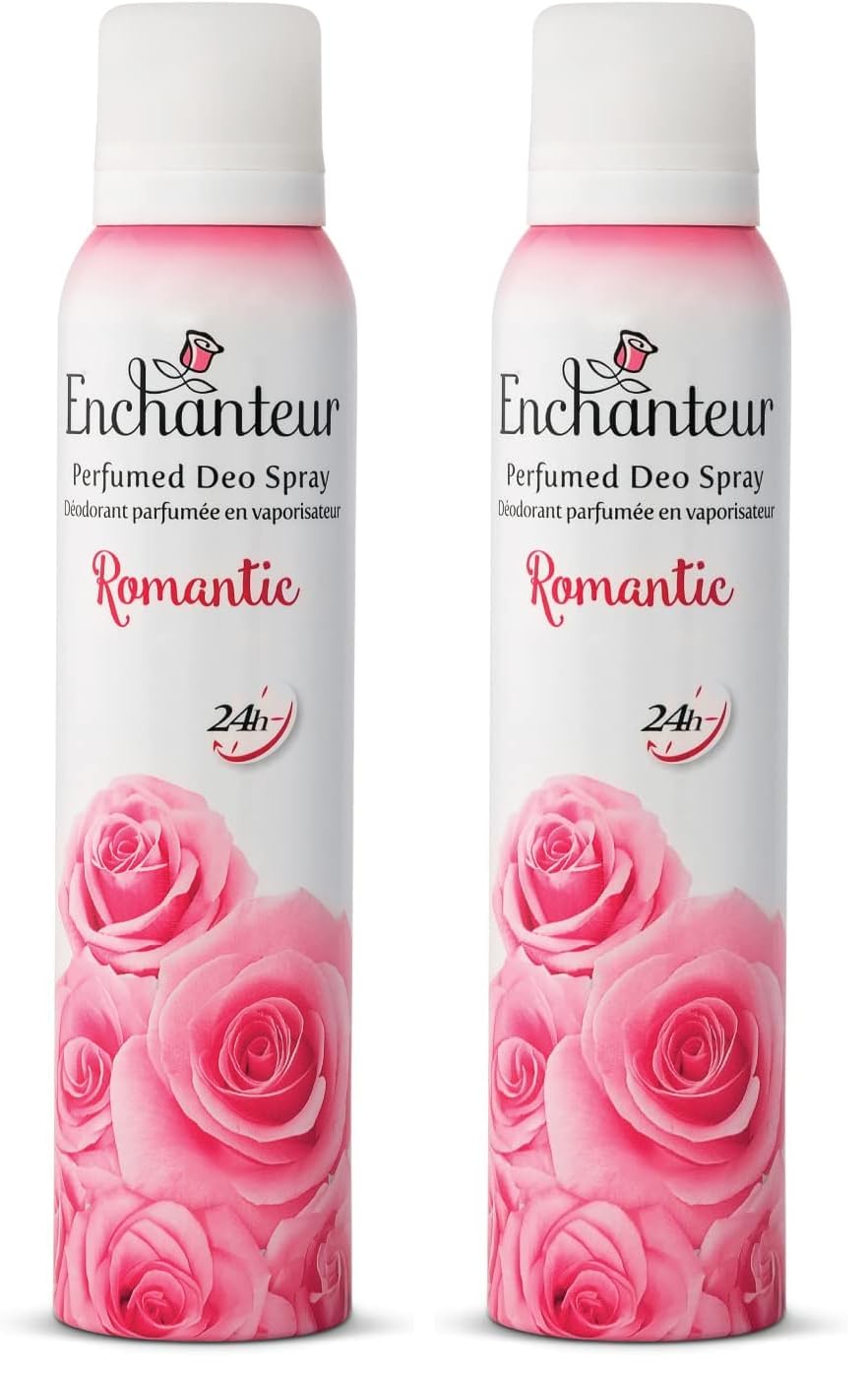 Enchanteur Romantic Perfumed Deodorant Body Spray for Women | Ever Lasting | No Gas | Floral Freshness & Odour protection | 150ml (Pack of 2)-image-7