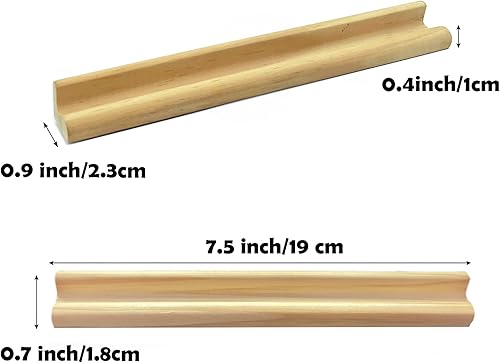 Miniatura 3 de Yuanhe Scrabble - Juego de 4 bandejas de madera para azulejos de cartas, para manualidades y soportes de juego