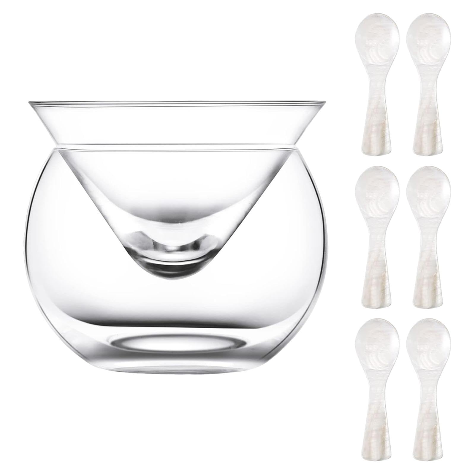 Service à martini en verre Colcolo pour vos apéritifs et soirées élégantes