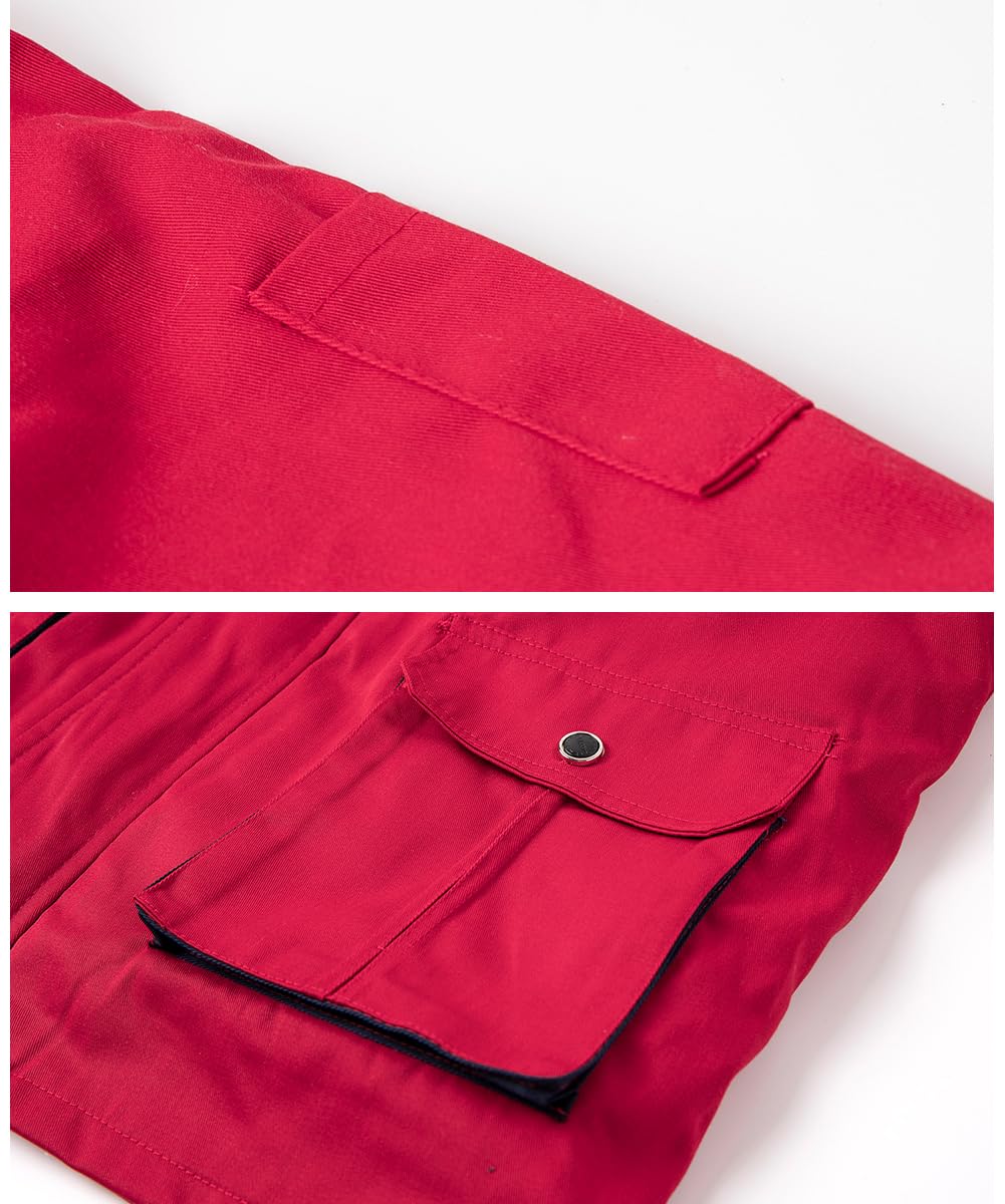Parka de alta visibilidad para hombre, chaqueta de trabajo acolchada, chaqueta acolchada de alta visibilidad, chaqueta parka con capucha resistente al viento, abrigo de trabajo con múltiples
