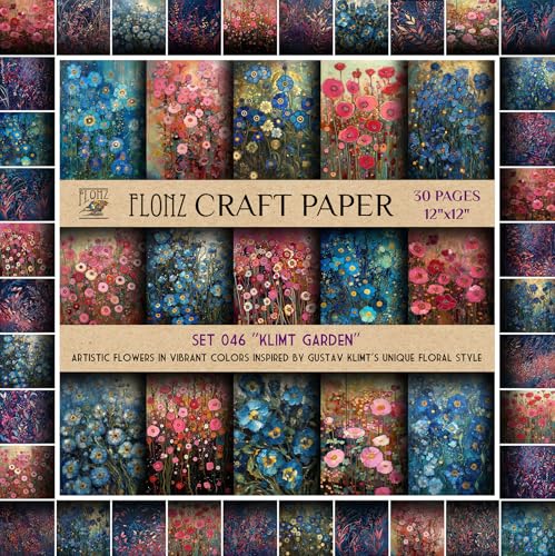 Papier scrapbooking Klimt Garden bloc 30x30 double face
