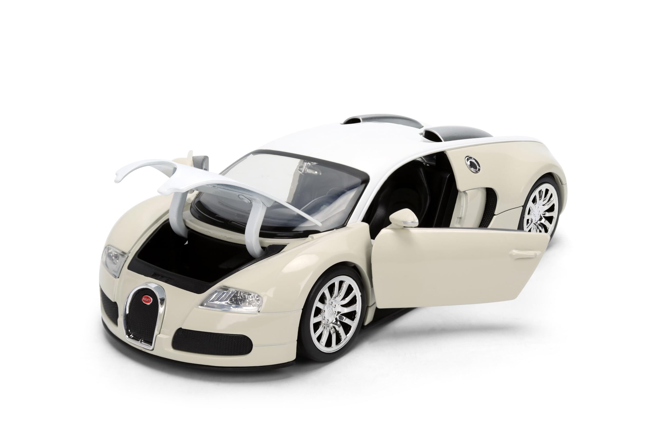 Jada Fast & Furious 2011 Bugatti Veyron - Druckguss-Modellspielzeug im Maßstab 1:24 - Türen zum Öffnen und Haube - für Sammler und Enthusiasten ab 8 Jahren - Weiß