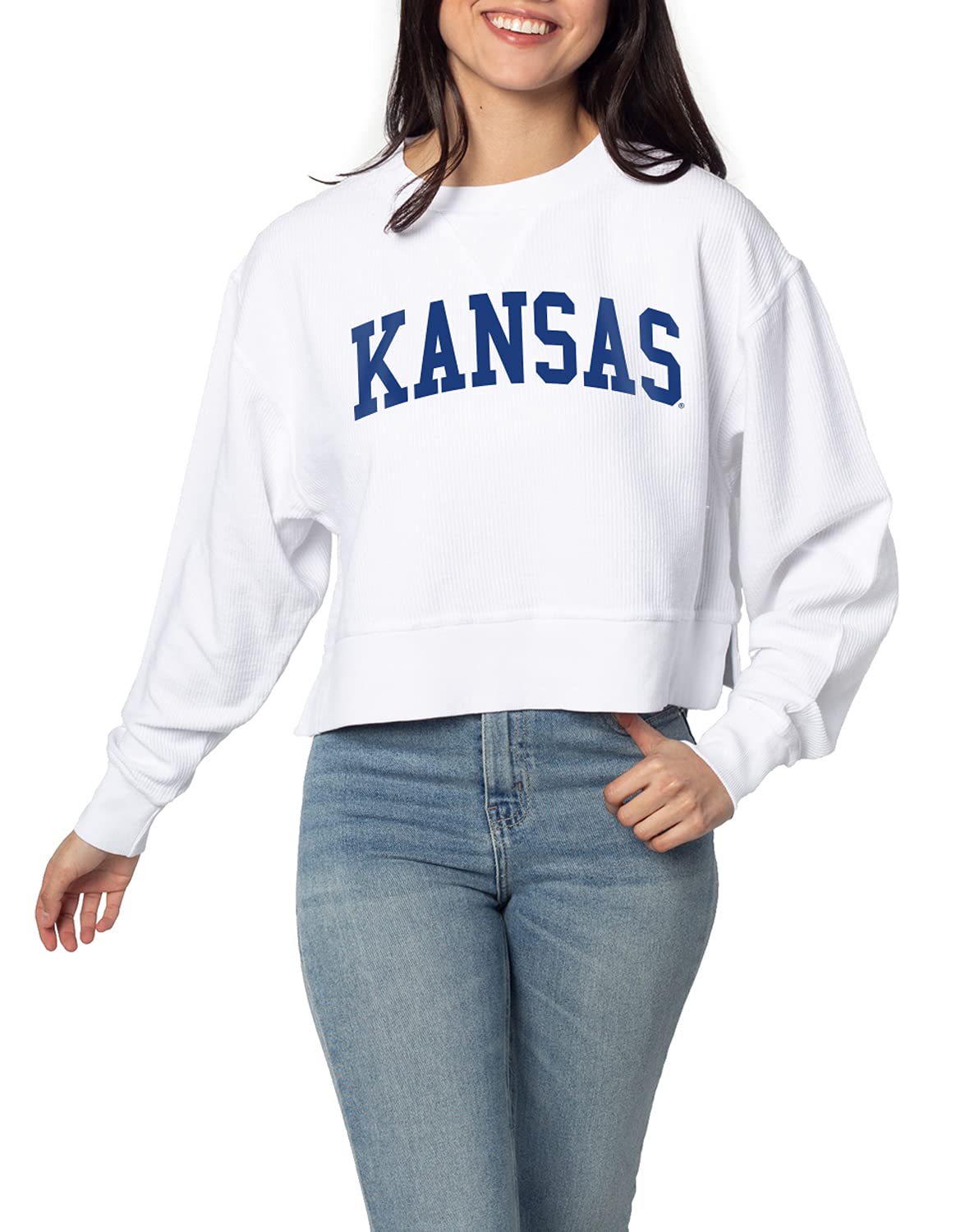 chicka-d NCAA womens Corded Boxy Pullover