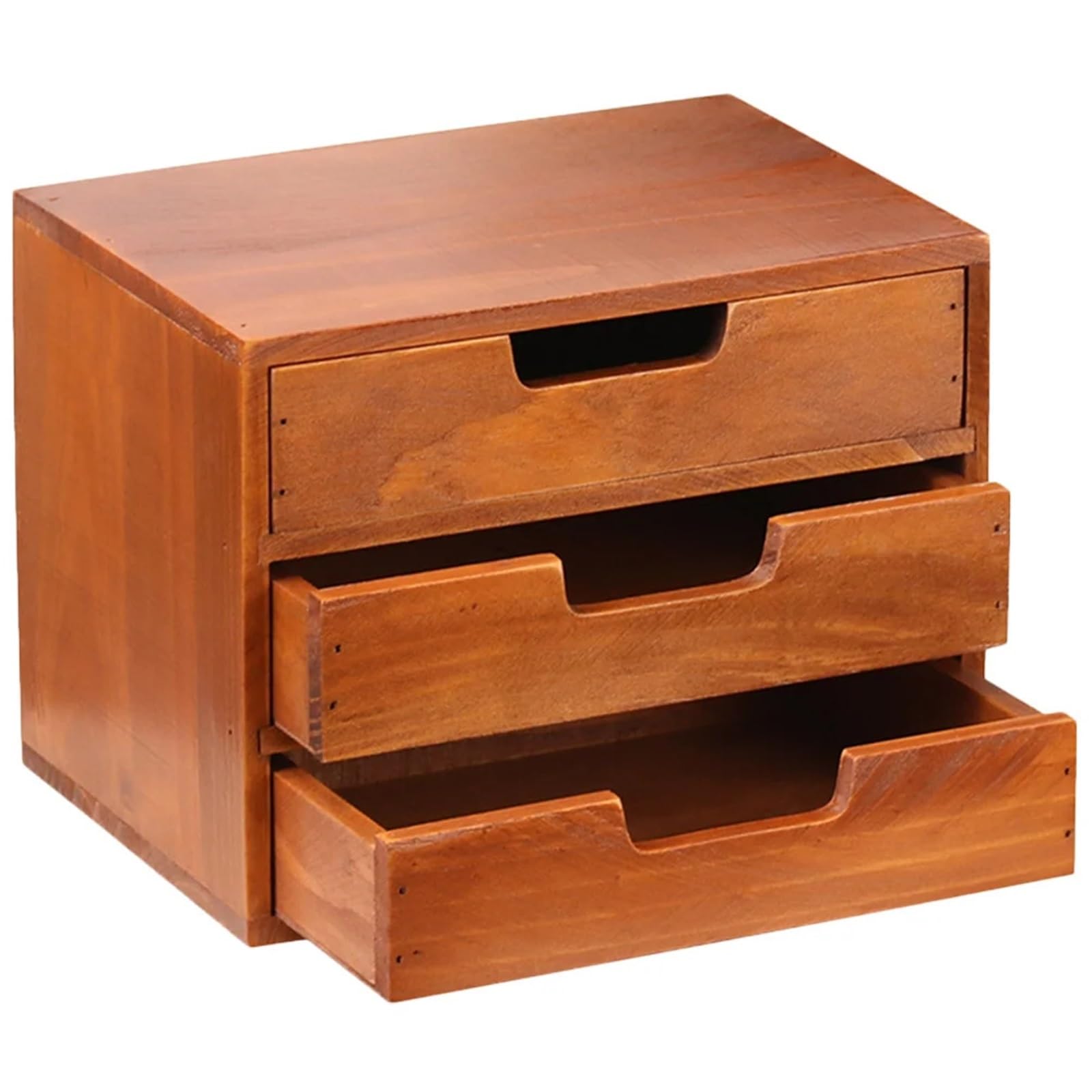 Scatola da Cucito in Legno 25x19x17.5cm 3-Tier Wood Sewing Box Sundries Storage