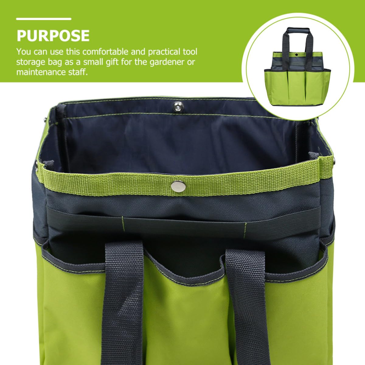 Gartengerätetasche aus Oxford Gewebe, Grün, mit Griffen