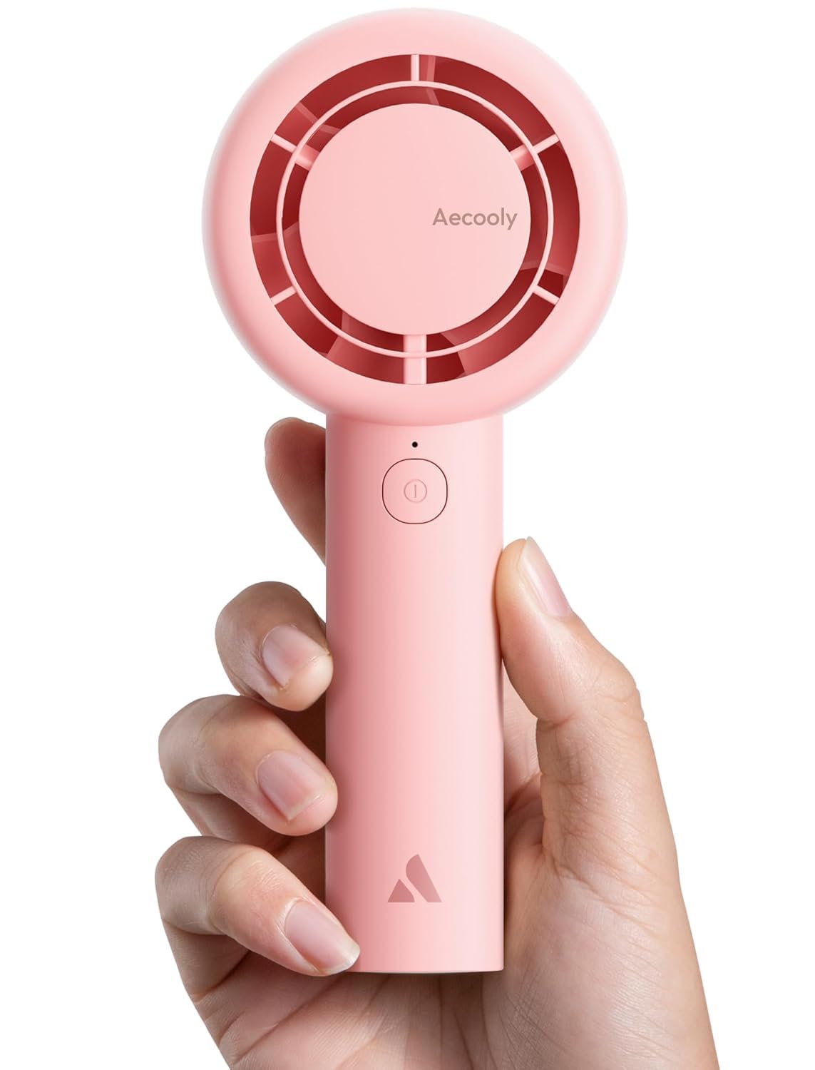 Aecooly Portable Handheld Turbo Fan [16H Max Cooling Time], 5 Speeds USB Rechargeable Mini Personal Battery Operated Small Pocket Cooling Fan GIfts for Women, Travel, Home, Office, Beach, Lash -Pink-image-10