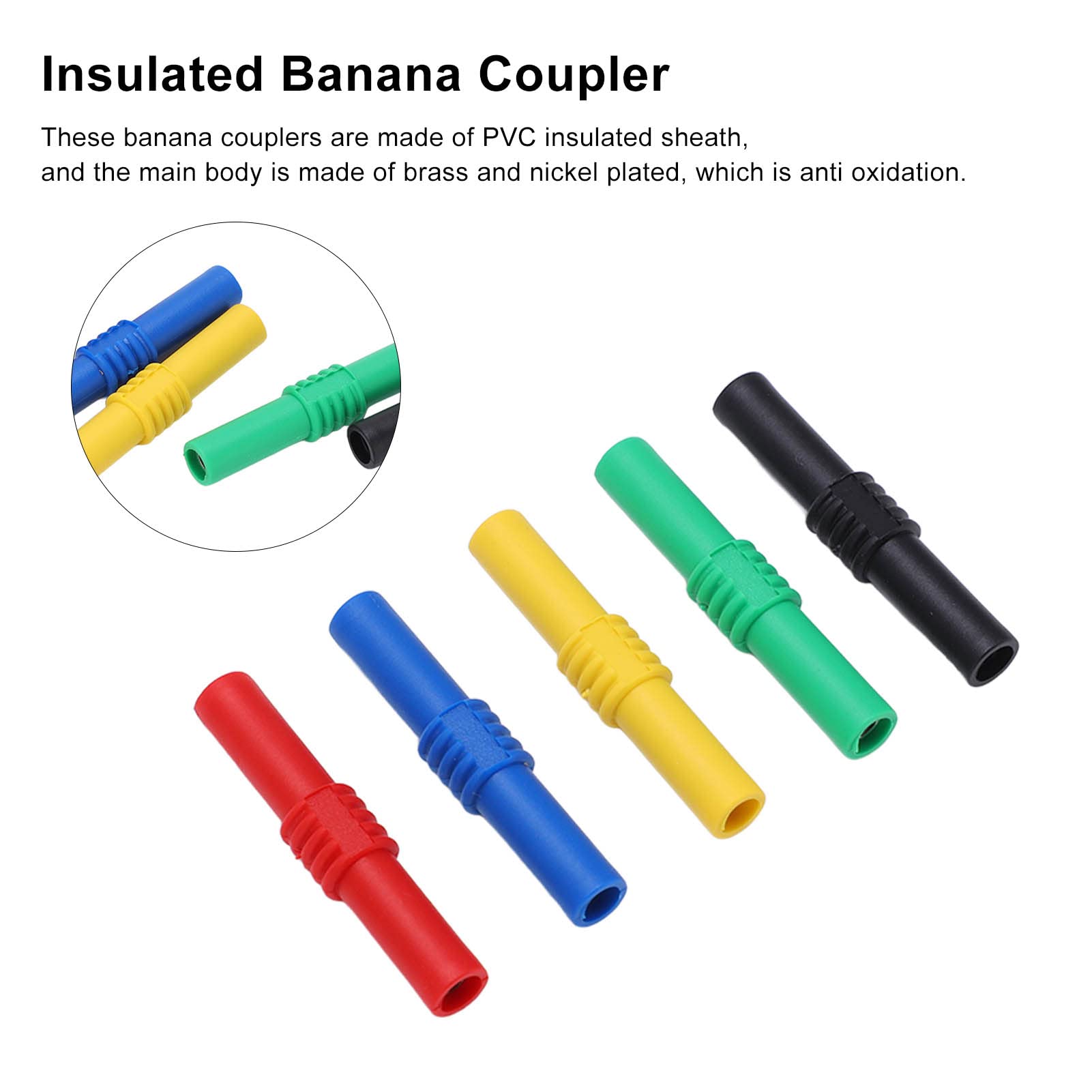 16 Adattatori Banana 4mm Isolati - Femmina-Femmina, 4 Colori, Per Elettronica E Test - Foto 10