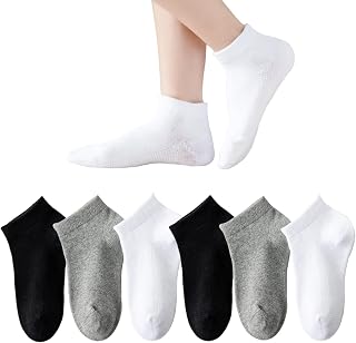 Boys/Girls Low Cut Cotton Socks Kids Seamless School Socks 6 Packs 3T-14 Years