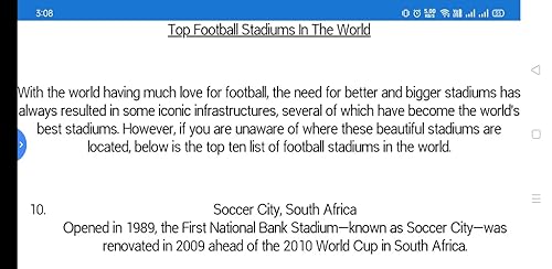 Top Football Stadiums In The World