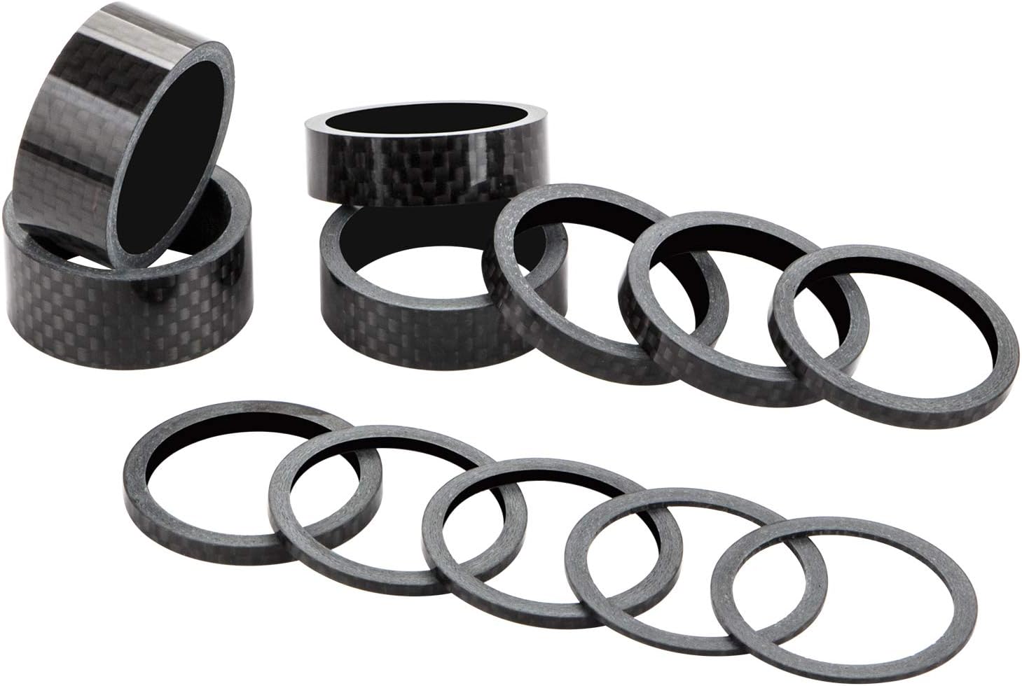 RouLiPouLi 12 Pieces Bike Headset Spacer Carbon Fiber