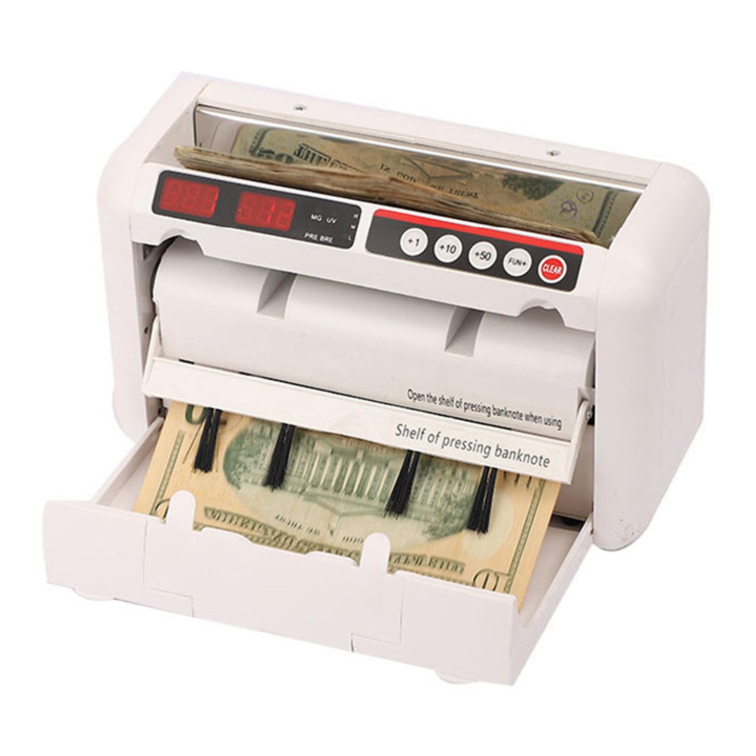 Macchina Conta Banconote Professionale Macchina Conta Soldi Rilevatore di Banconote False Conteggio di Banconote Multimodale con Doppio Display LED, Portatile