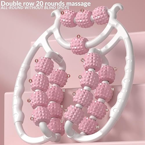 Miniatura 2 de Rodillo masajeador de piernas, rodillo de masaje de tejido profundo de 20 ruedas para piernas, brazos, tenis, codo, alivio del dolor muscular y