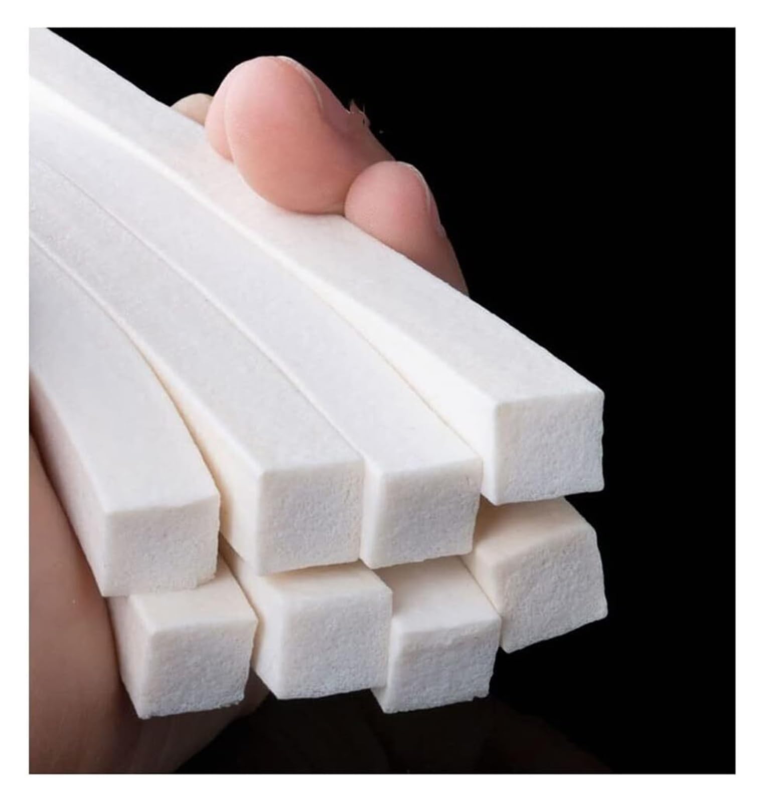 Zxffhdhjh 10X10mm Silicone Rubber Sponge Strip， 1M Square Silicone Rubber Foamed Strip, White Sponge Seal Gasket Trim For Doors Windows 3X20mm-25X30mm(10X10mm)