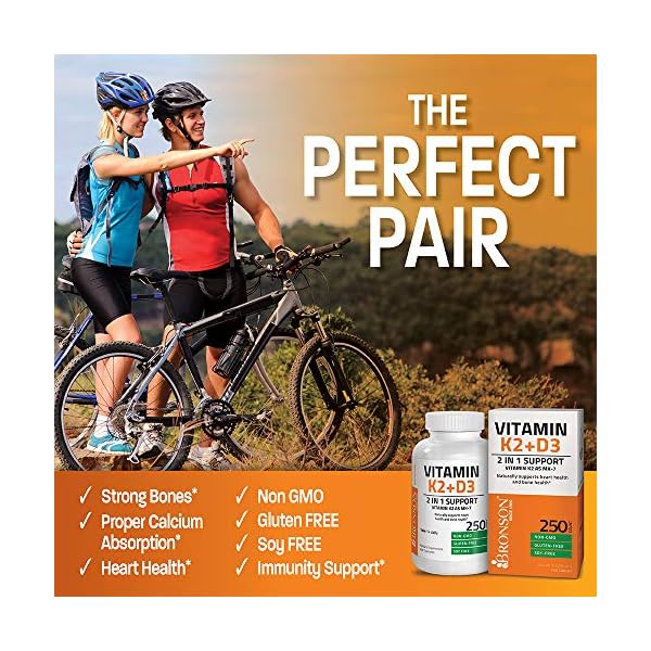 Vitamin-K2-MK7-with-D3-Supplement-Bone-and-Heart-Health-Non-GMO-Formula-5000-IU-Vitamin-D3-90-mcg-Vitamin-K2-MK-7-Easy-to-Swallow-Vitamin-D-K-Complex-120-Capsules Bronson Vitamin K2 (MK7) with D3 Supplement Non-GMO Formula 5000 IU Vitamin D3 & 90 mcg Vitamin K2 MK-7 Easy to Swallow Vitamin D & K Complex, 120 Capsules