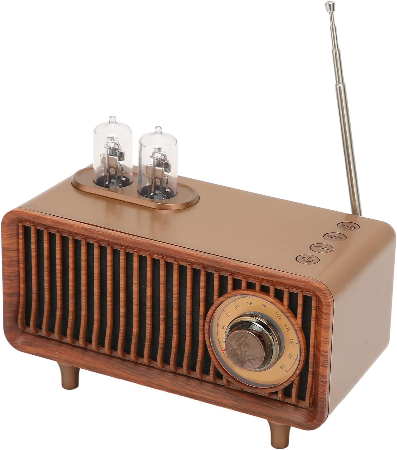 CUIFATI Altavoz Bluetooth retro, tubo de vacío, luz LED, tarjeta de