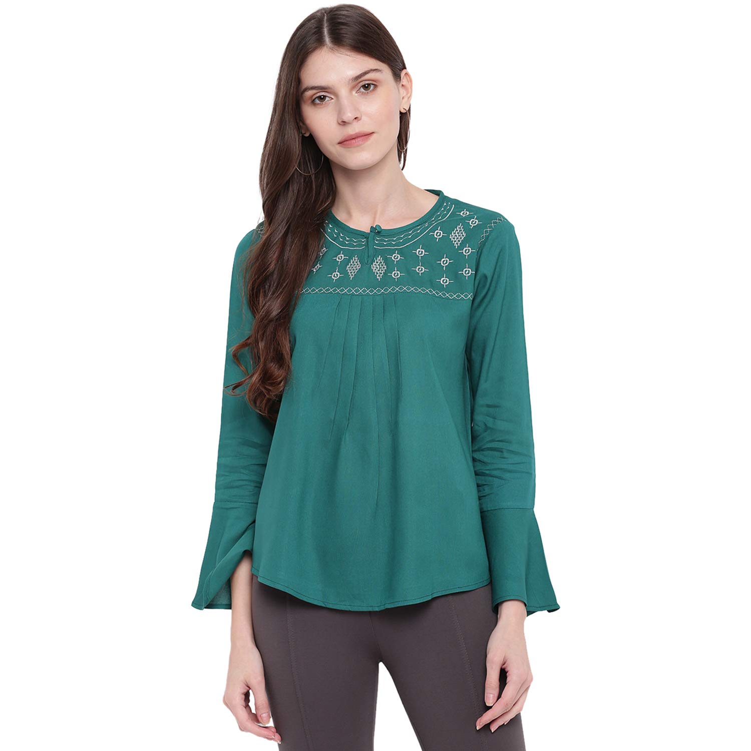 women's embroidered top