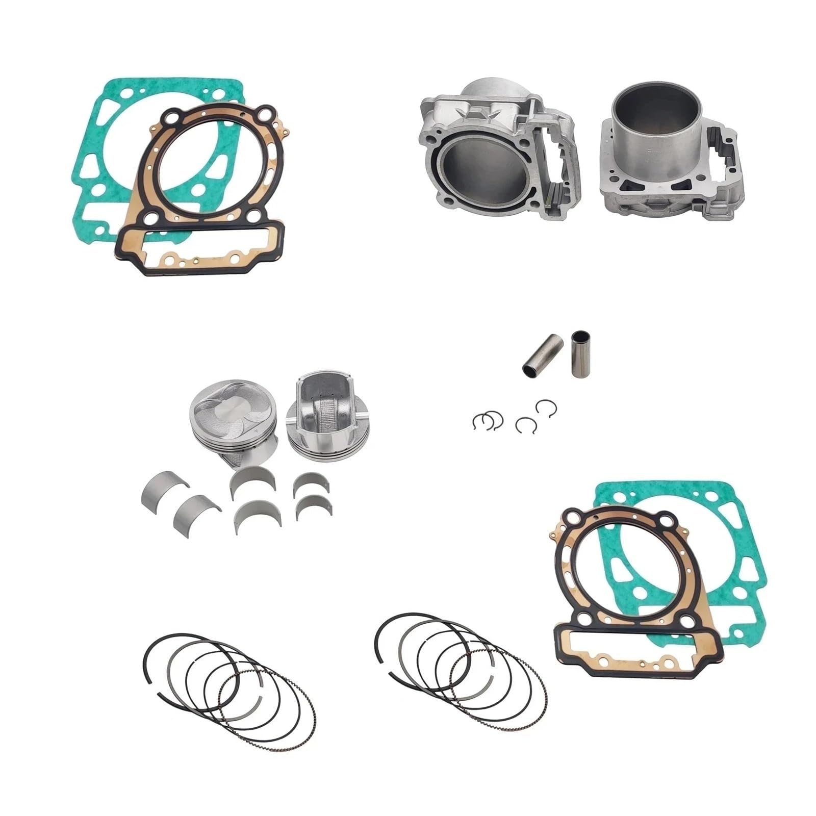 Motorbike Cylinder Kit for ODES 800CC ATV UTV 4x4 Quad Bike Engine Parts Quad GO Kart 21040109001 2 Set Cylinder Kit (with Bushing)(2 Set)