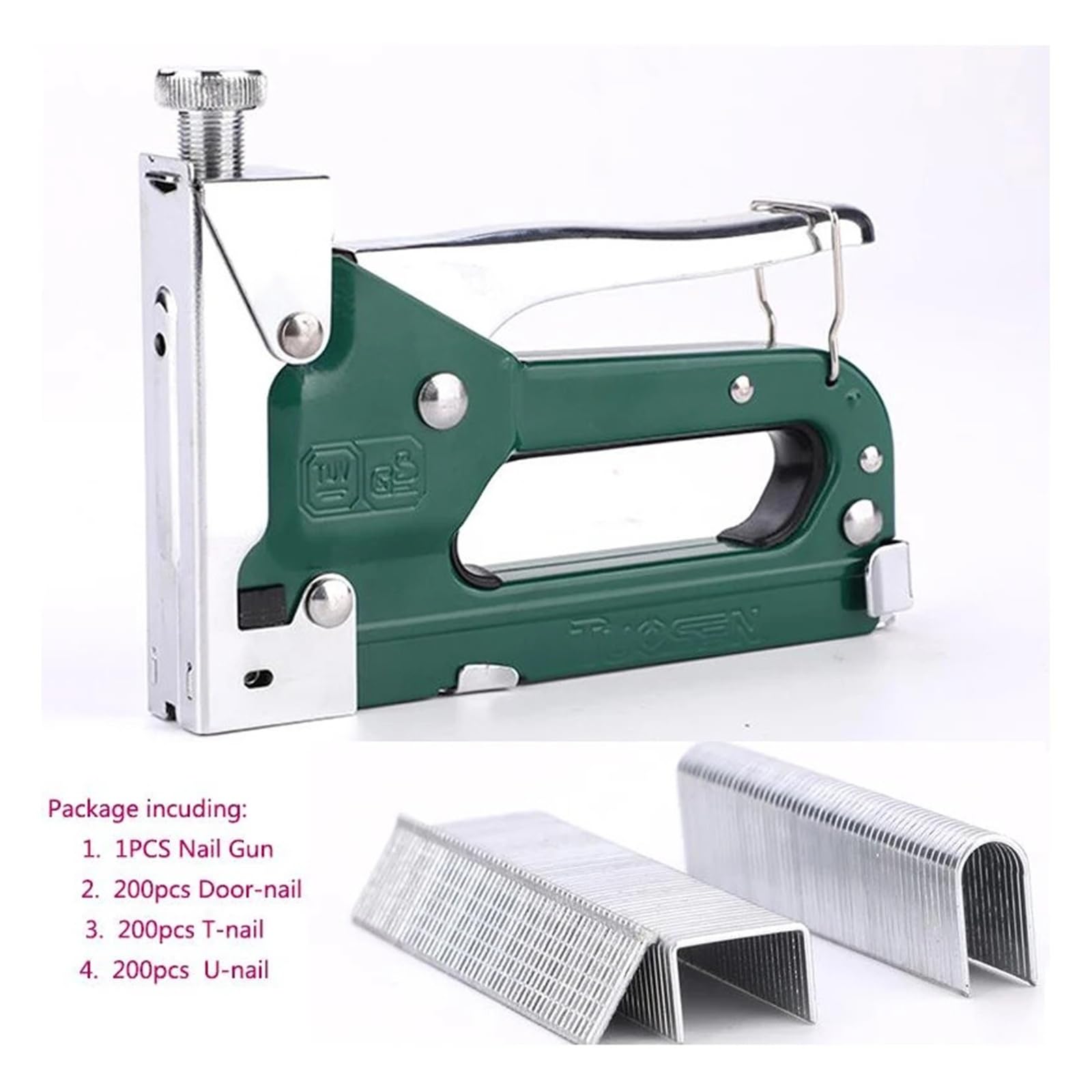Graffettatrice Per Legno Pistola sparachiodi manuale for carichi pesanti 3 in 1 Tappezzeria