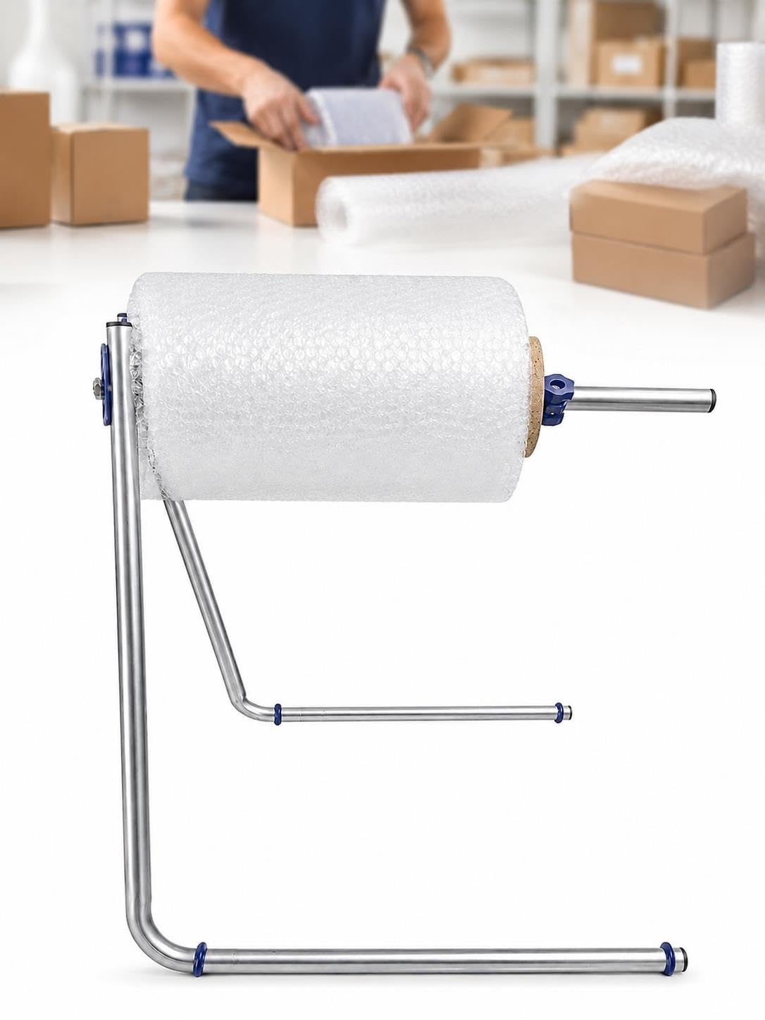 Luftpolsterrollenspender, faltbarer Stahlverpackungshalter