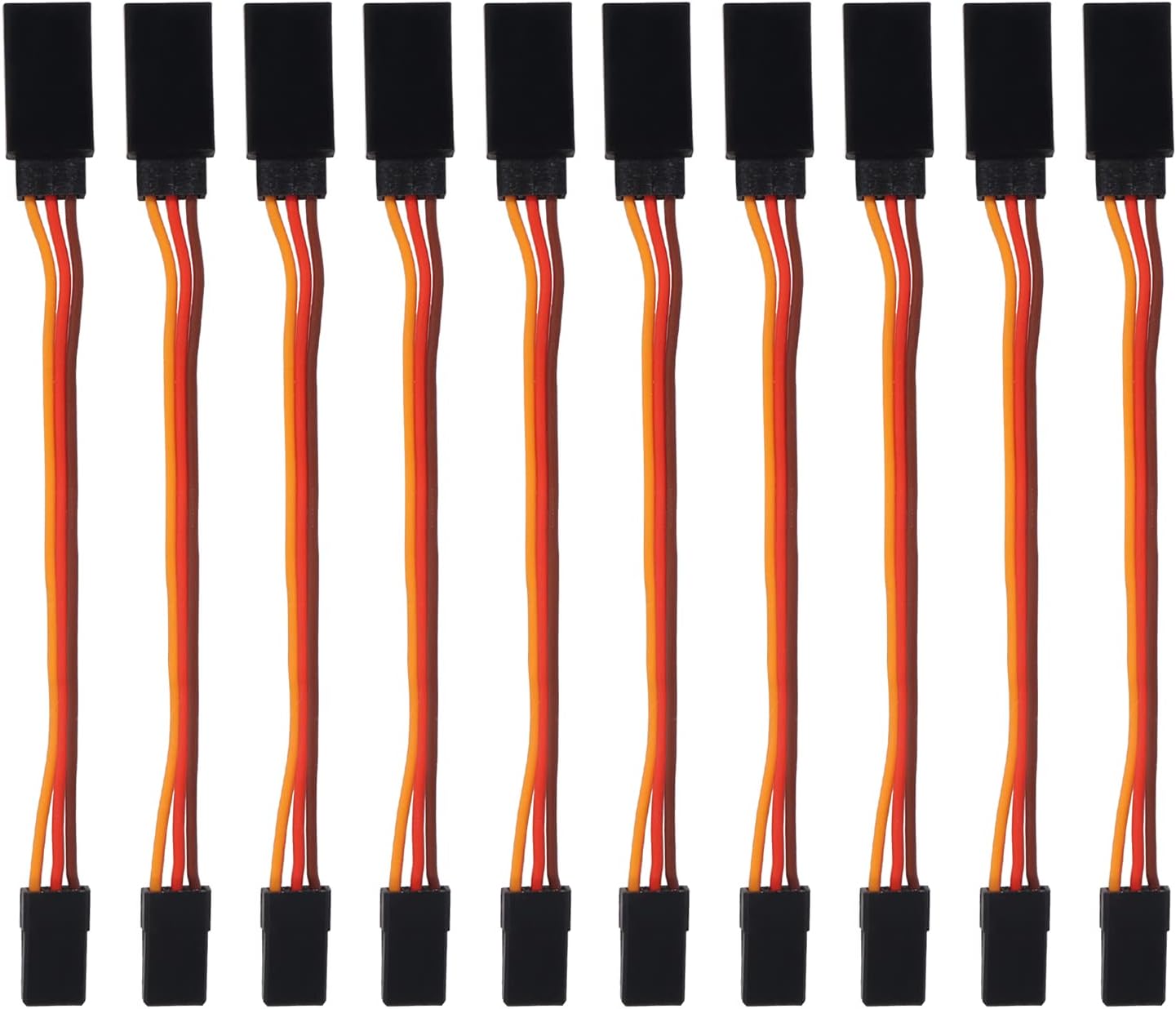 ACEIRMC 10pcs 3Pin Servo Extension Cable Cord Female to Male Lead Wire
