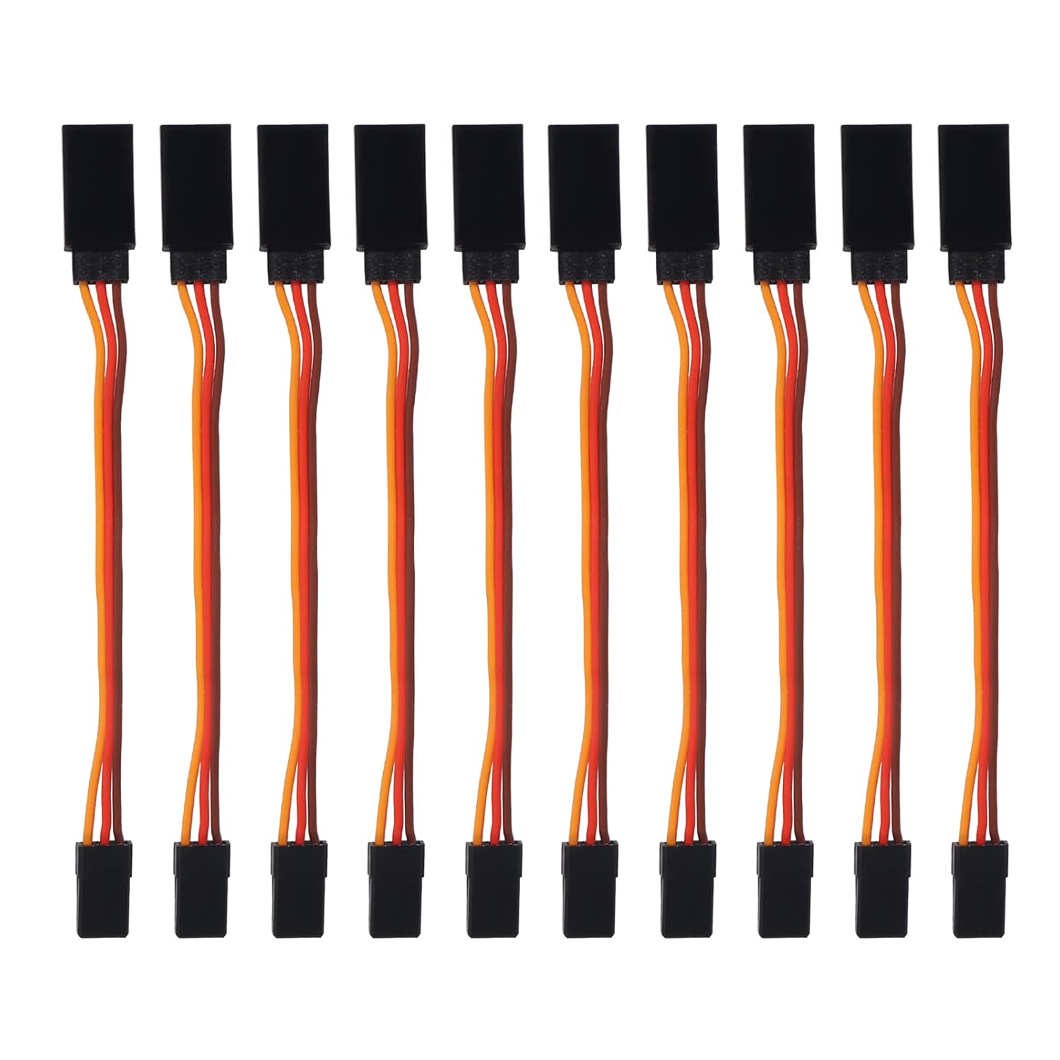 ACEIRMC 30pcs 3-Pin Servo Extension Cable Cord Female to Male Lead Wire Connector JR for RC Car Airplanes Remote Control (6 Sizes/ 10cm 15cm 20cm 30cm 50cm 100cm)